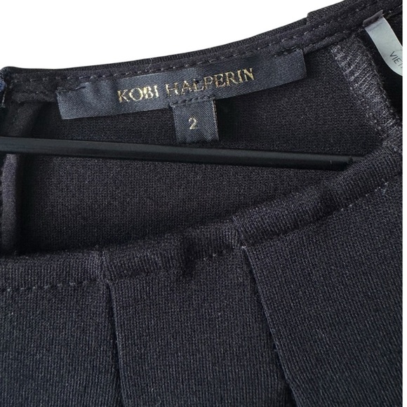 Kobi Halperin Classic Ruched Sleeveless Sheath Dress - Black - Size 2 - Picture 5 of 6